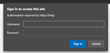 Prompt for credentials to access WordPress static site generator