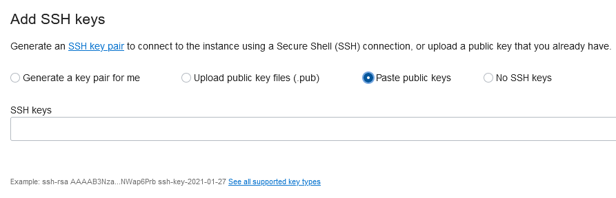 VPS SSH public/private keys