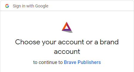 Select YouTube account to add to Brave creators